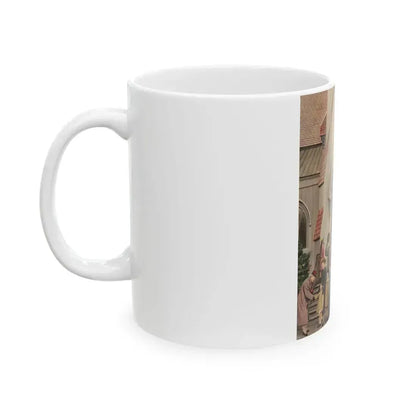 After Church, The Saturday Evening Post cover, April 16, 1949 - White Coffee Mug - Go Mug Yourself