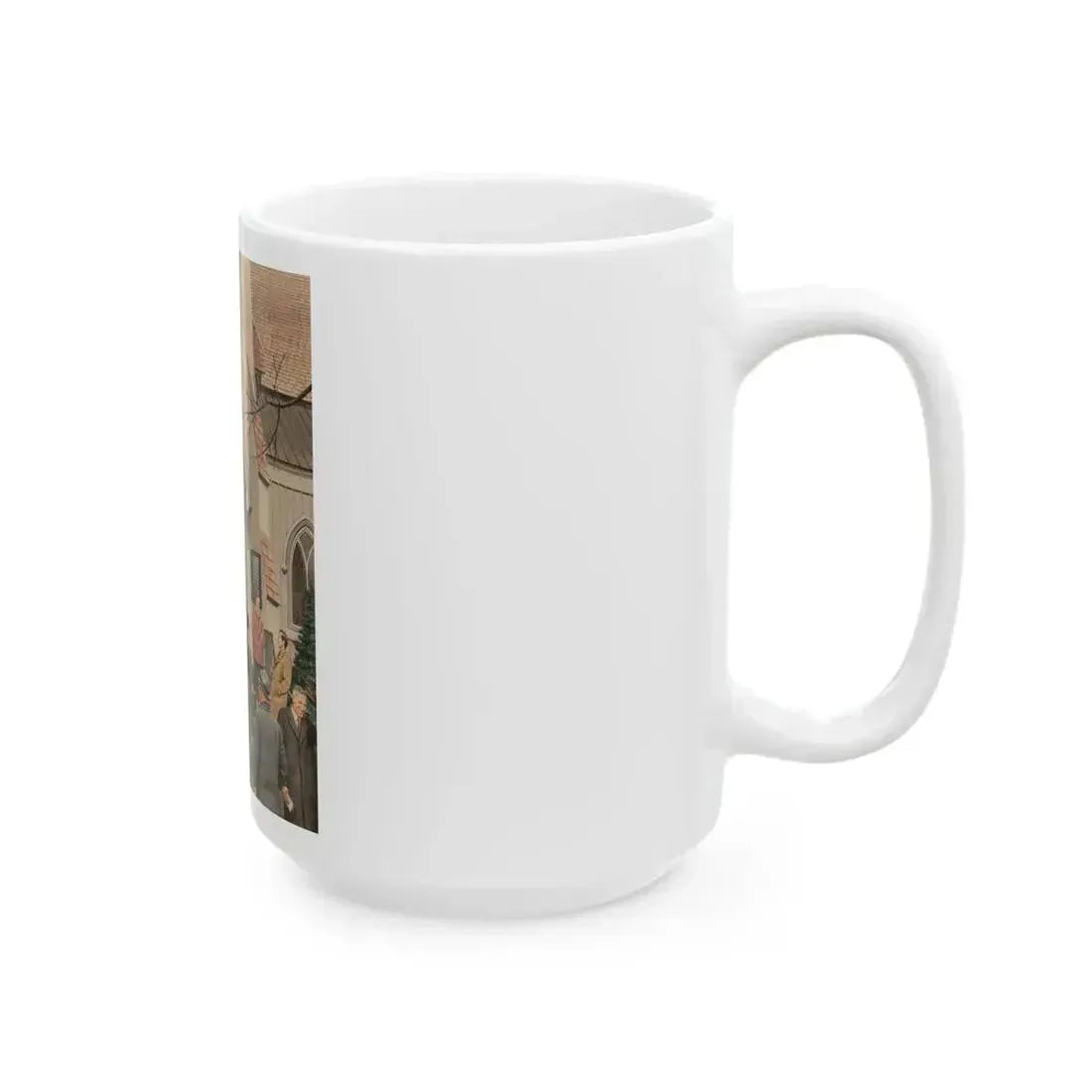After Church, The Saturday Evening Post cover, April 16, 1949 - White Coffee Mug - Go Mug Yourself