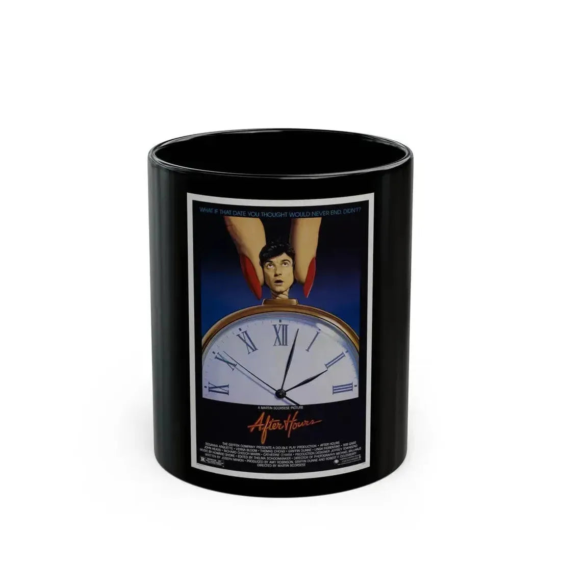 AFTER HOURS 1985 Movie Poster - Black Coffee Mug 11oz - Go Mug Yourself