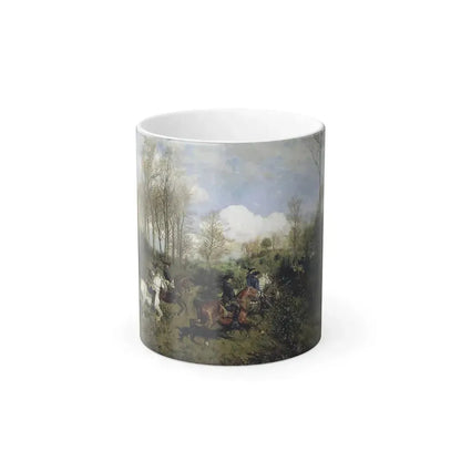 After Maksymilian Gierymski (1846-1874) The Hunting Party - Oil on Canvas - Color Changing Mug 11oz 11oz - Go Mug Yourself