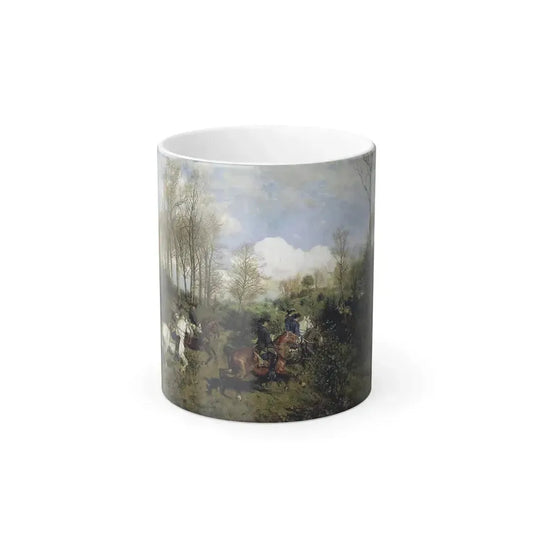 After Maksymilian Gierymski (1846-1874) The Hunting Party - Oil on Canvas - Color Changing Mug 11oz 11oz - Go Mug Yourself