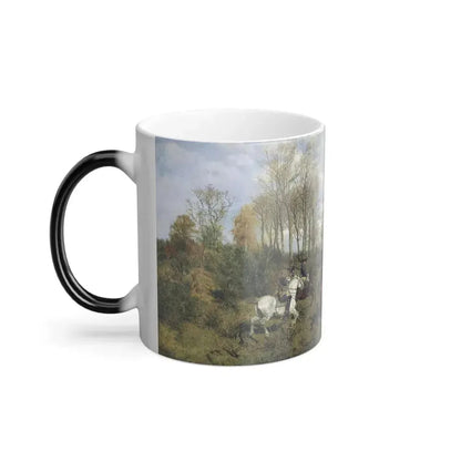 After Maksymilian Gierymski (1846-1874) The Hunting Party - Oil on Canvas - Color Changing Mug 11oz - Go Mug Yourself