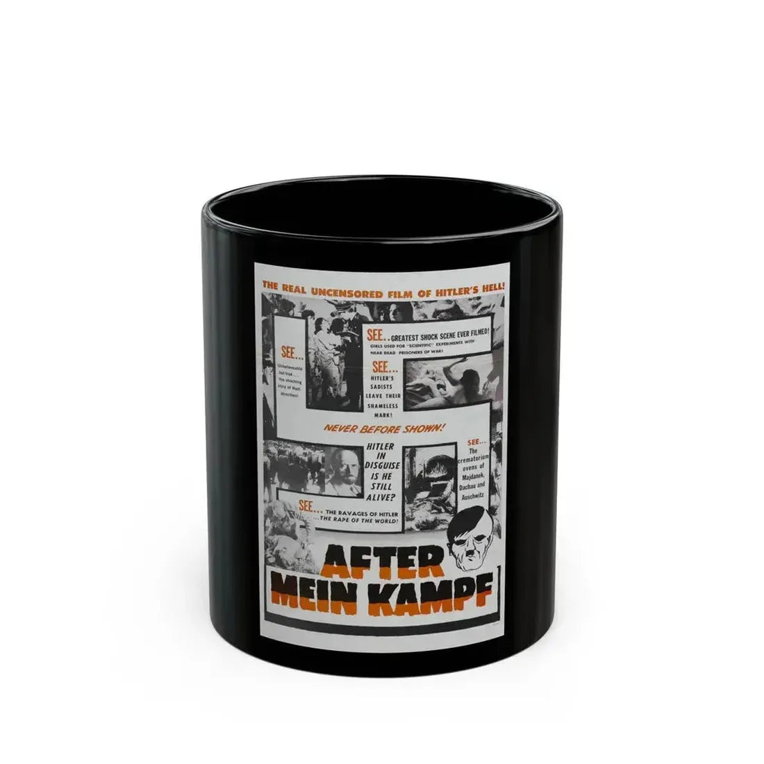 AFTER MEIN KAMPF 1940 Movie Poster - Black Coffee Mug 11oz - Go Mug Yourself