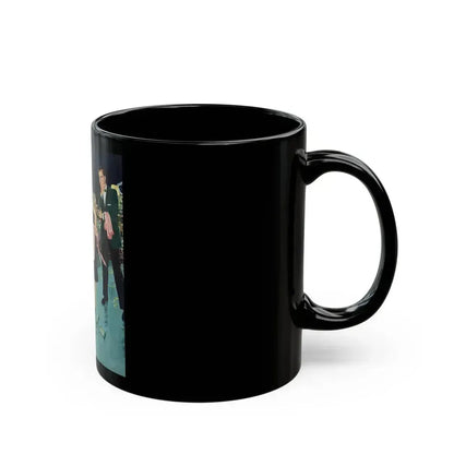 After Party Clean-Up, The Saturday Evening Post, January 2, 1960 - Black Coffee Mug - Go Mug Yourself