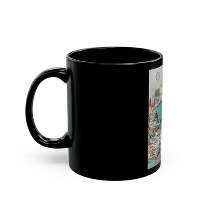After Party Clean-Up, The Saturday Evening Post, January 2, 1960 - Black Coffee Mug - Go Mug Yourself