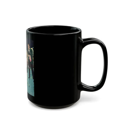 After Party Clean-Up, The Saturday Evening Post, January 2, 1960 - Black Coffee Mug - Go Mug Yourself
