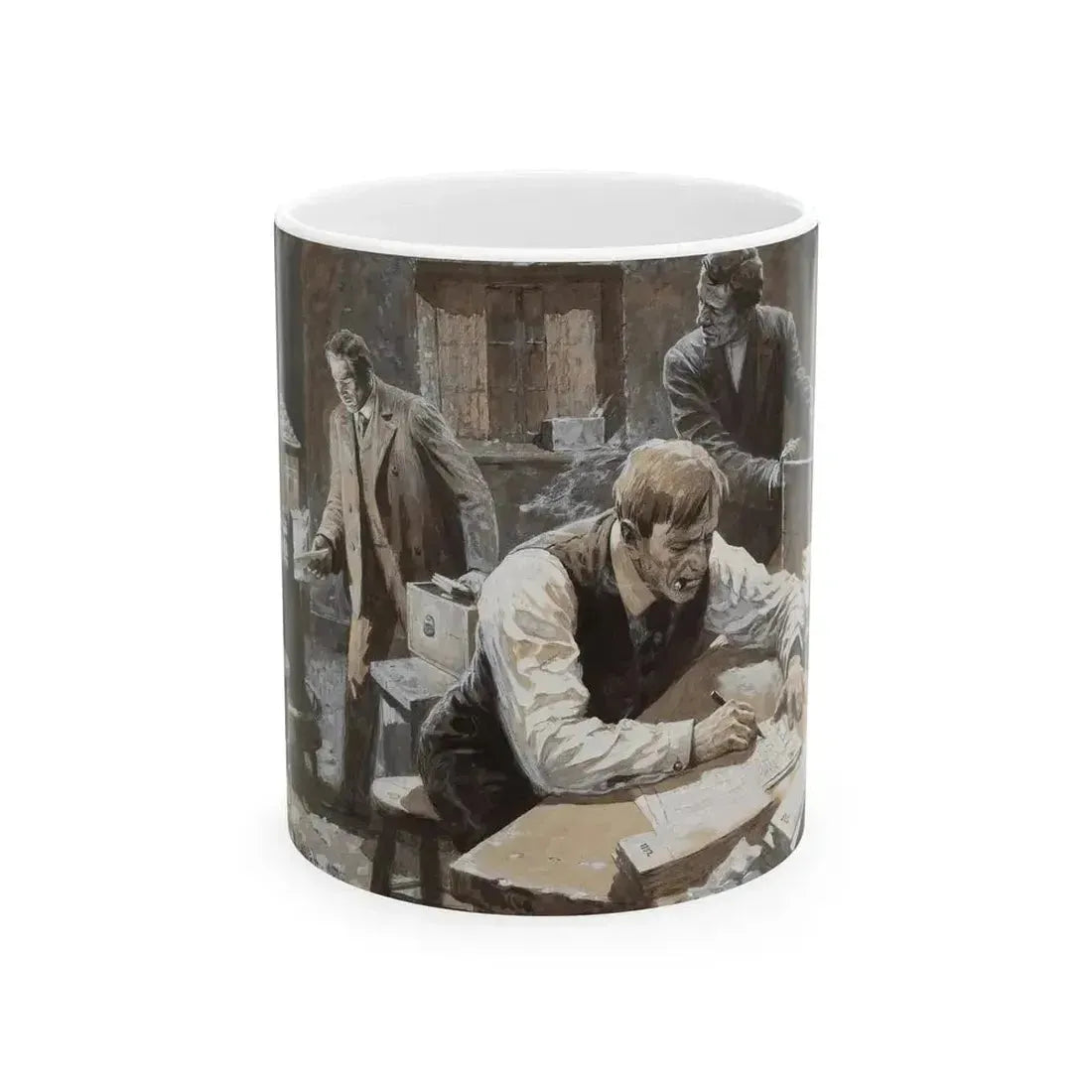 After the Election, 1908 Cosmopolitan Magazine story illustration, 1907 - White Coffee Mug 11oz - Go Mug Yourself