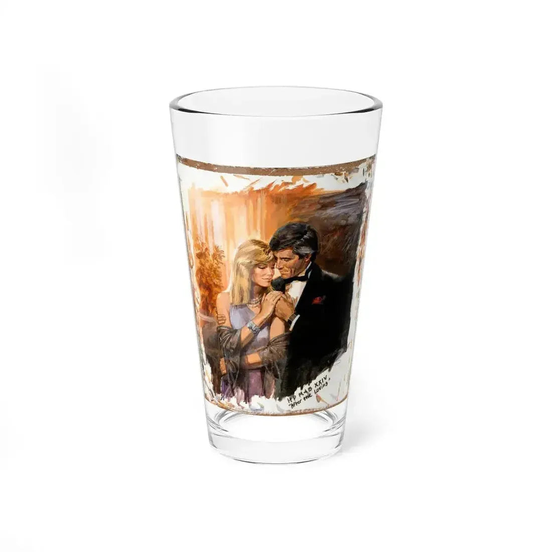 After the Loving, Harlequin Presents 1019, Paperback Novel Cover, 1987 - Pint Glass 16oz 16oz - Go Mug Yourself