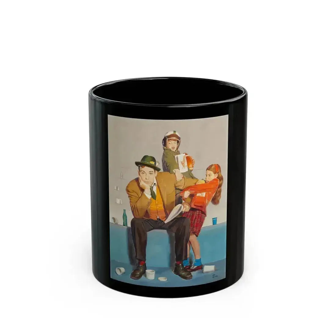 Afternoon at the Game - Black Coffee Mug 11oz - Go Mug Yourself