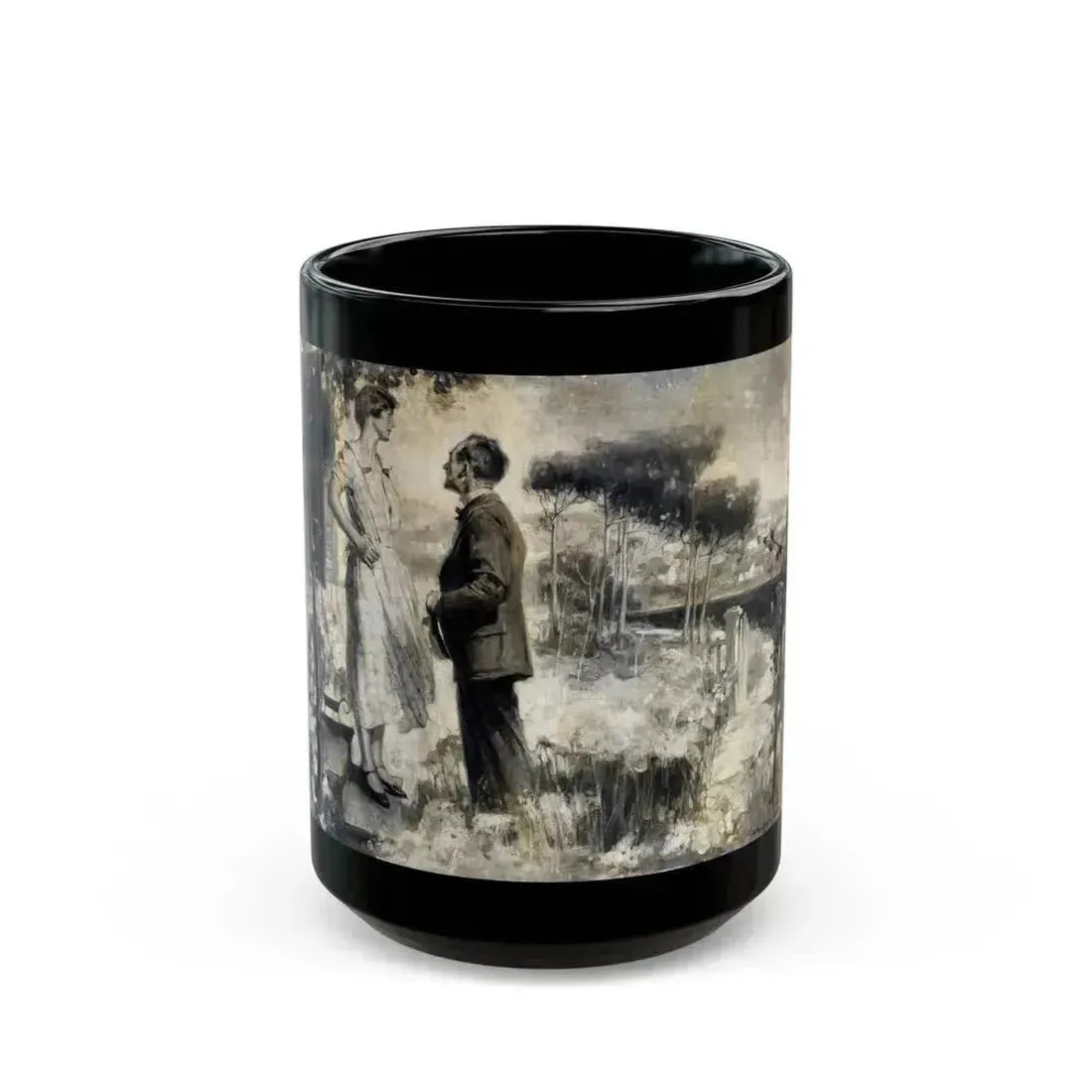 Afternoon Meeting, 1927 - Black Coffee Mug 15oz - Go Mug Yourself
