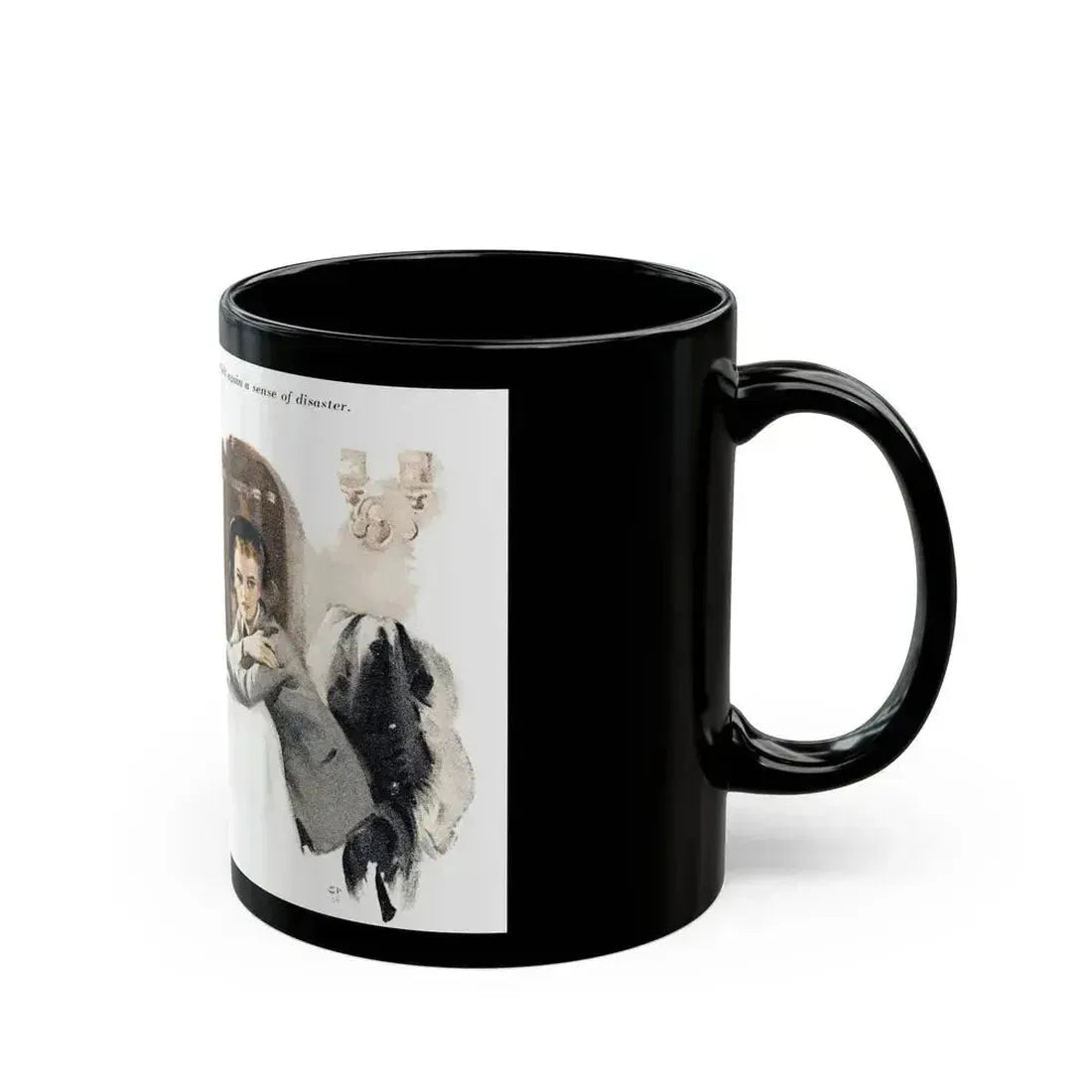 Again a sense of disaster - Black Coffee Mug - Go Mug Yourself