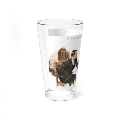 Again a sense of disaster (Magazine Illustration) Pint Glass 16oz - Go Mug Yourself