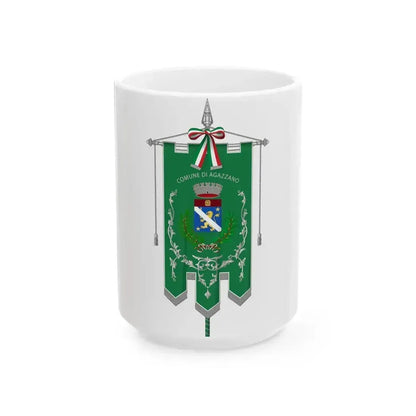 Agazzano-Gonfalone (Italy) White Coffee Mug 15oz - Go Mug Yourself