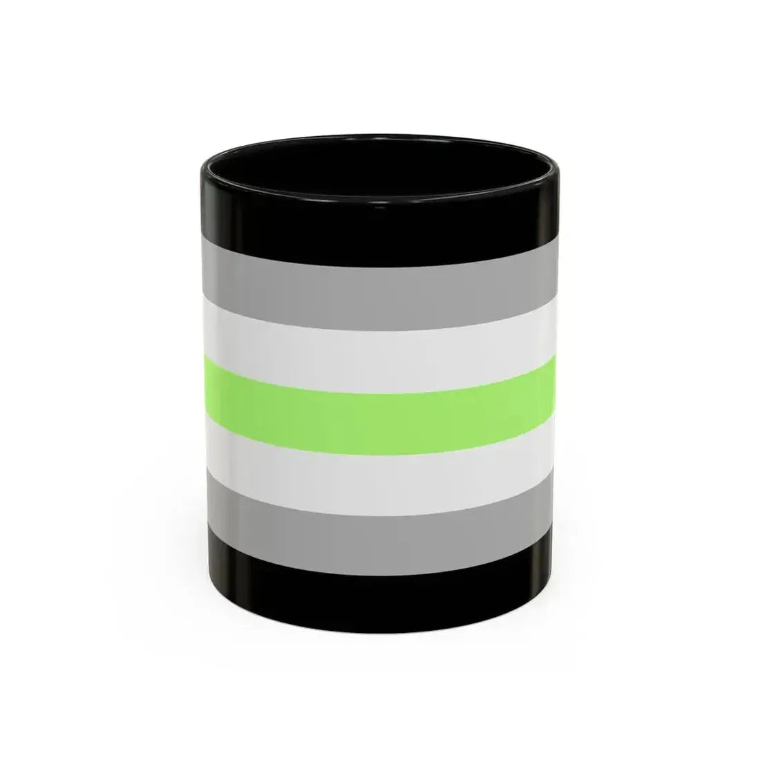 Agender Pride Flag - Accent Coffee Mug 11oz Black - Go Mug Yourself