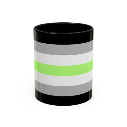 Agender Pride Flag - Accent Coffee Mug 11oz Black - Go Mug Yourself