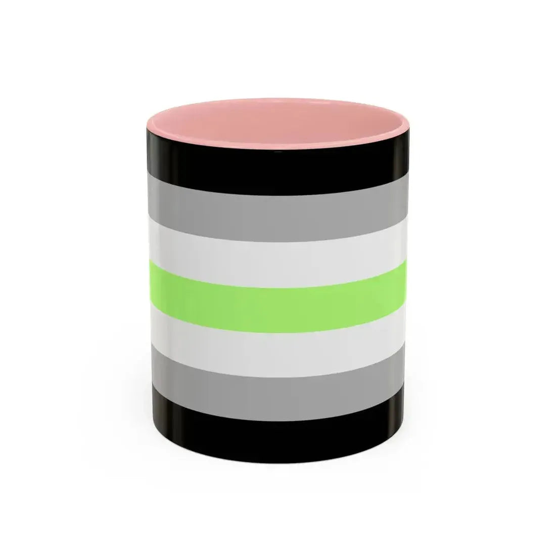 Agender Pride Flag - Accent Coffee Mug 11oz Pink - Go Mug Yourself