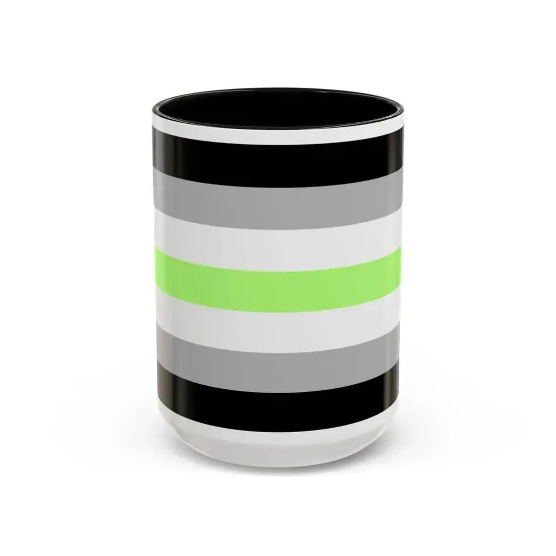 Agender Pride Flag - Accent Coffee Mug 15oz Black - Go Mug Yourself