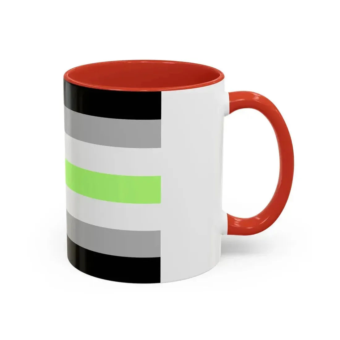 Agender Pride Flag - Accent Coffee Mug - Go Mug Yourself