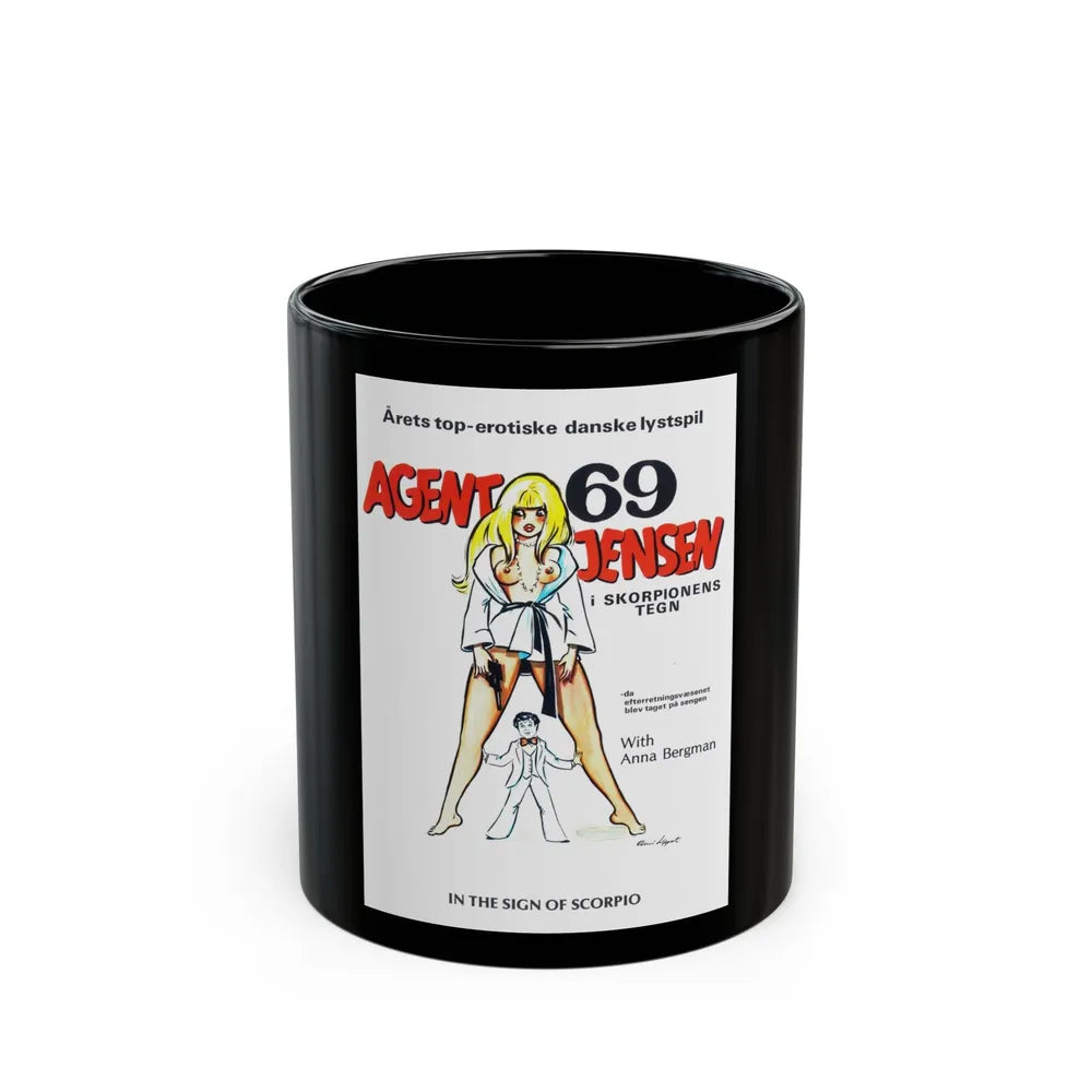 AGENT 69 IN THE SIGN OF SCORPIO 1977 Movie Poster - Black Coffee Mug-11oz-Go Mug Yourself