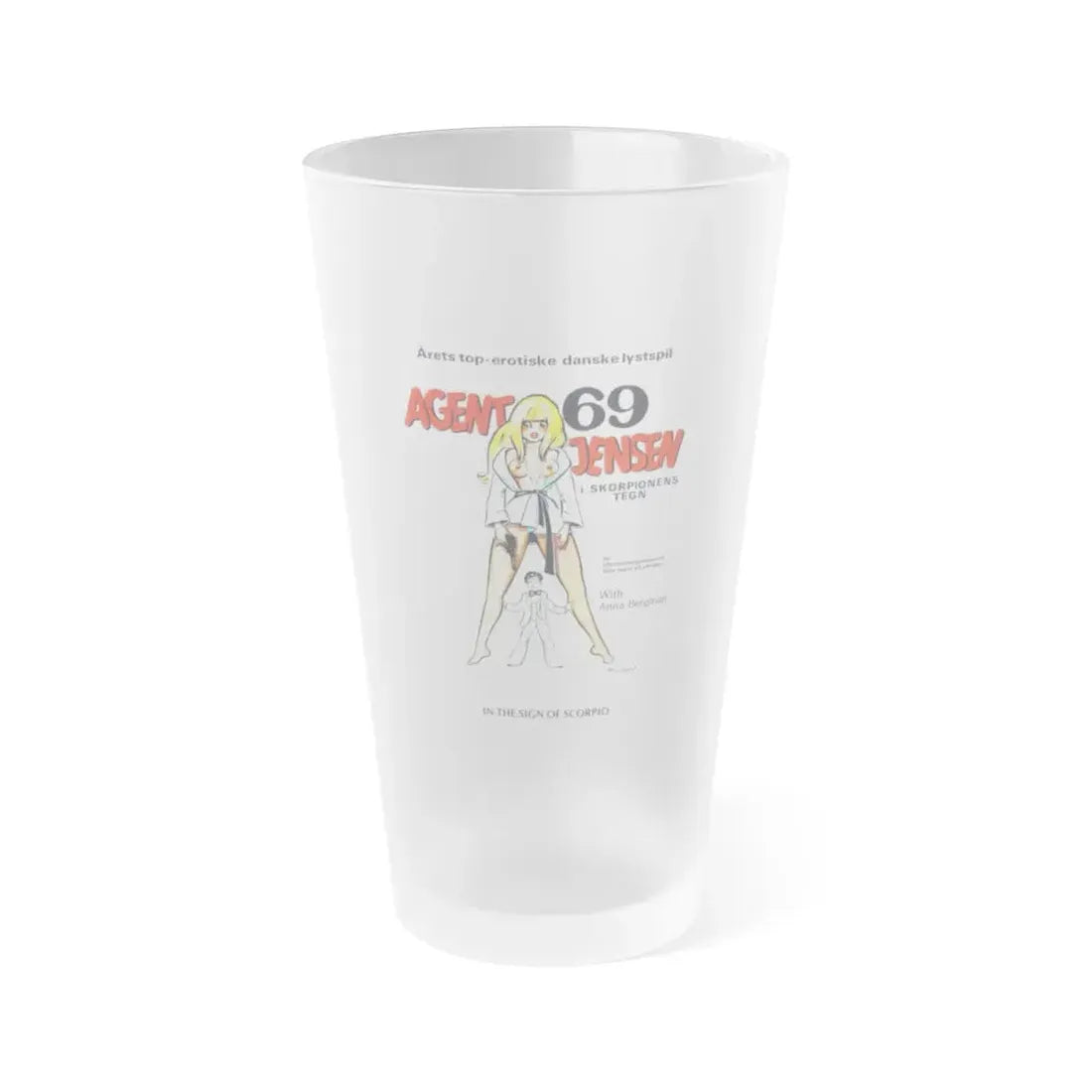 AGENT 69 IN THE SIGN OF SCORPIO 1977 Movie Poster - Frosted Pint Glass 16oz Default Title - Go Mug Yourself