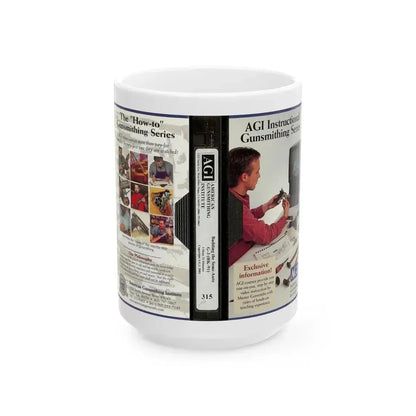 AGI INSTRUCTIONAL GUNSMITHING SERIES (VHS COVER) - White Coffee Mug 15oz - Go Mug Yourself