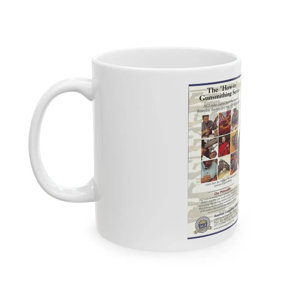 AGI INSTRUCTIONAL GUNSMITHING SERIES (VHS COVER) - White Coffee Mug-Go Mug Yourself