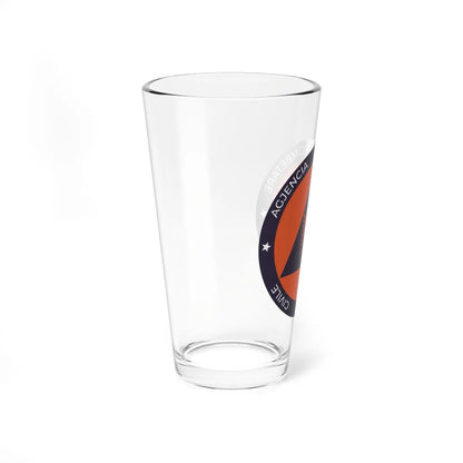 Agjencia Kombëtare e Mbrojtjes Civile Logo (Albania) (Coat of Arms) Pint Glass 16oz - Go Mug Yourself