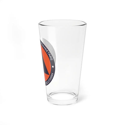 Agjencia Kombëtare e Mbrojtjes Civile Logo (Albania) (Coat of Arms) Pint Glass 16oz - Go Mug Yourself