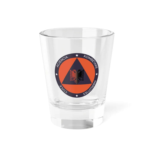 Agjencia Kombëtare e Mbrojtjes Civile Logo (Albania) (Coat of Arms) Shot Glass 1.5oz 1.5oz - Go Mug Yourself