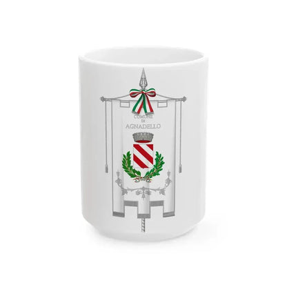 Agnadello-Gonfalone (Italy) White Coffee Mug 15oz - Go Mug Yourself