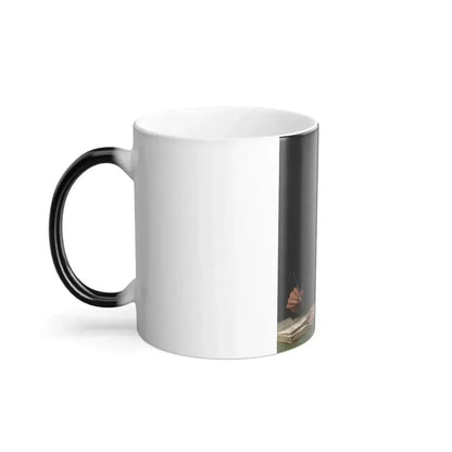 Agnolo Bronzino (1503-1572) Portrait of a young man with a book - Oil on Poplar Panel - Color Changing Mug 11oz - Go Mug Yourself