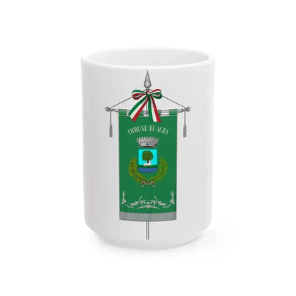 Agra-Gonfalone (Italy) White Coffee Mug 15oz - Go Mug Yourself