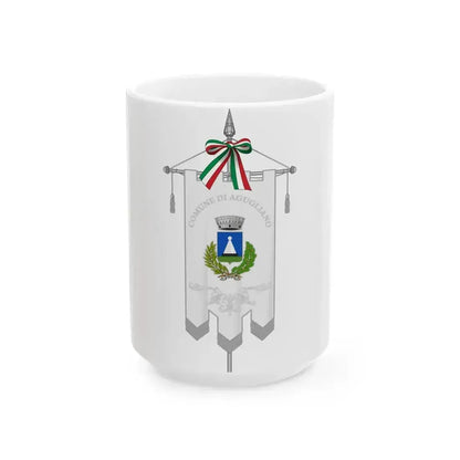 Agugliano-Gonfalone (Italy) White Coffee Mug 15oz - Go Mug Yourself