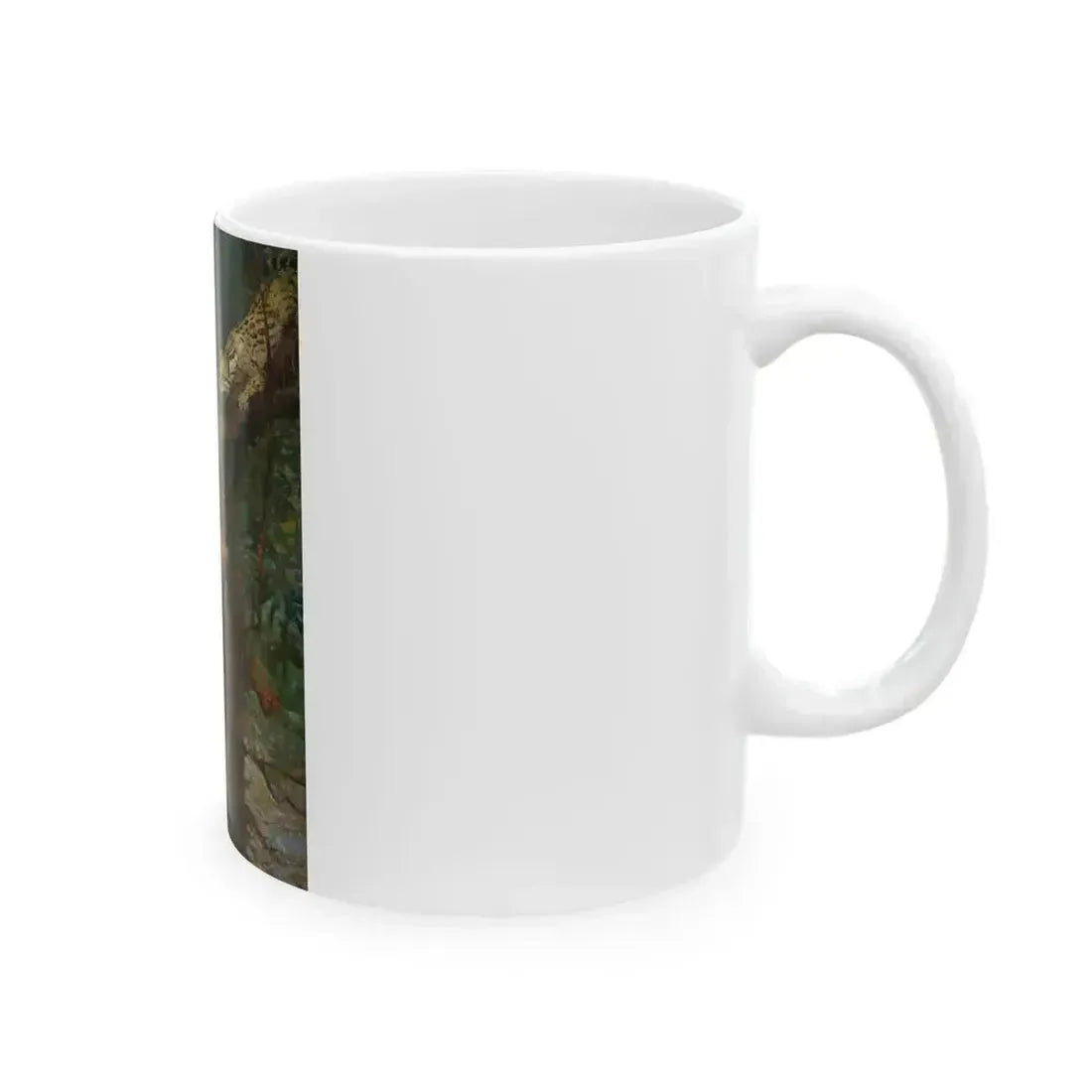 Ahuitzotl and the Ocelot, With Cortez the Conqueror book illustration, 1917 - White Coffee Mug - Go Mug Yourself
