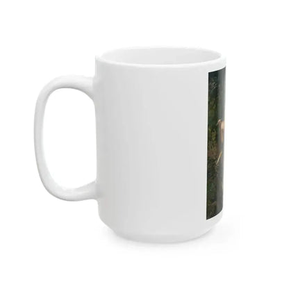Ahuitzotl and the Ocelot, With Cortez the Conqueror book illustration, 1917 - White Coffee Mug - Go Mug Yourself