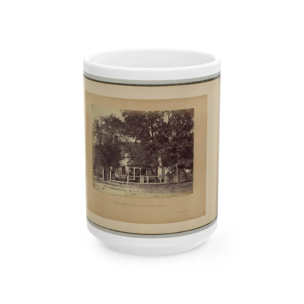 Aiken House On Weldon Railroad, Virginia (U.S. Civil War) White Coffee Mug-15oz-Go Mug Yourself