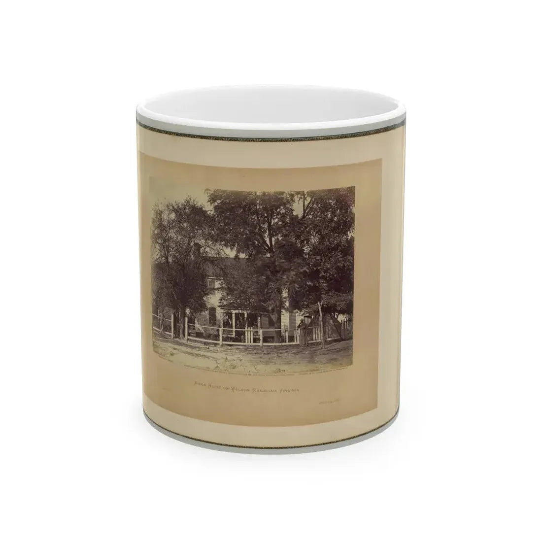 Aiken House On Weldon Railroad, Virginia (U.S. Civil War) White Coffee Mug 11oz - Go Mug Yourself