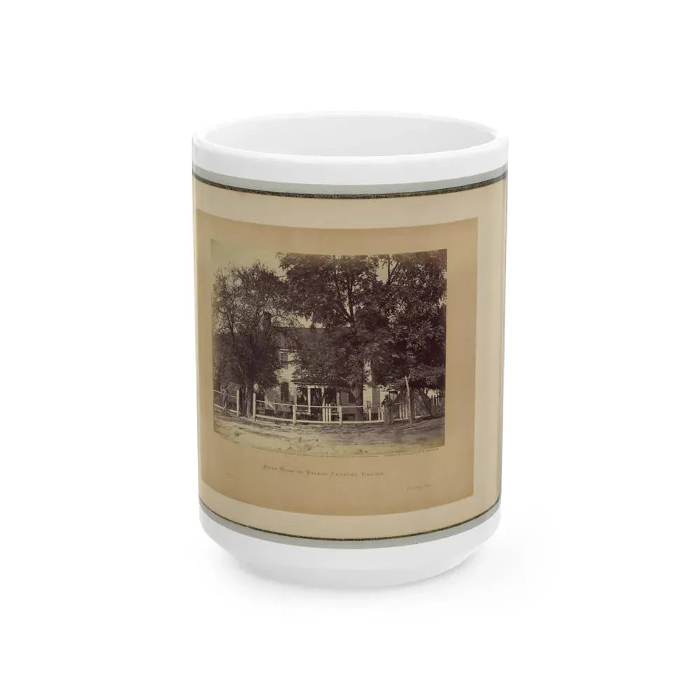 Aiken House On Weldon Railroad, Virginia (U.S. Civil War) White Coffee Mug 15oz - Go Mug Yourself