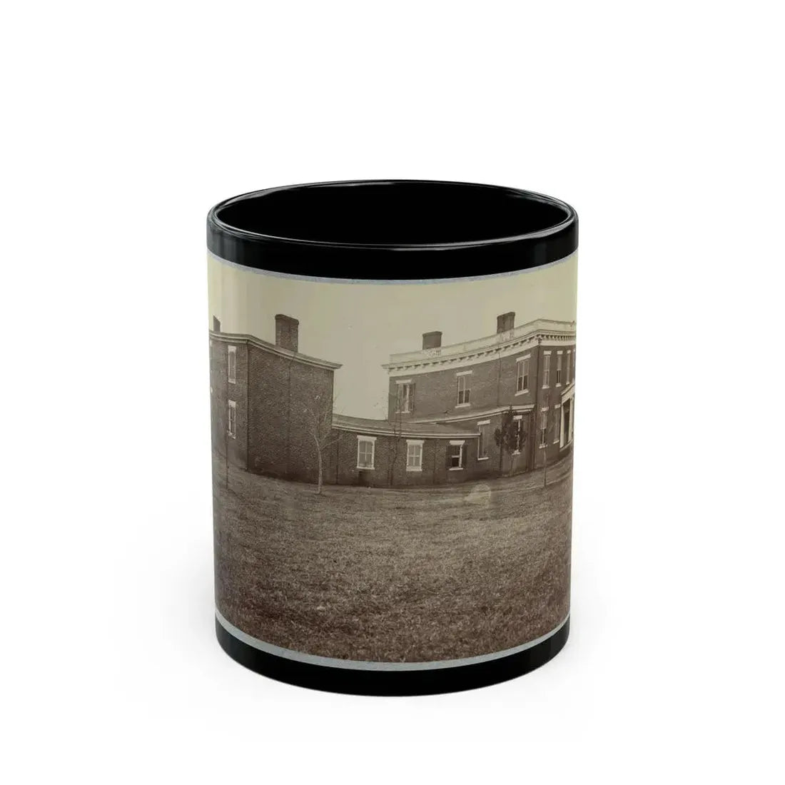 Aiken's House, James River, Va. 001 (U.S. Civil War) Black Coffee Mug 11oz - Go Mug Yourself