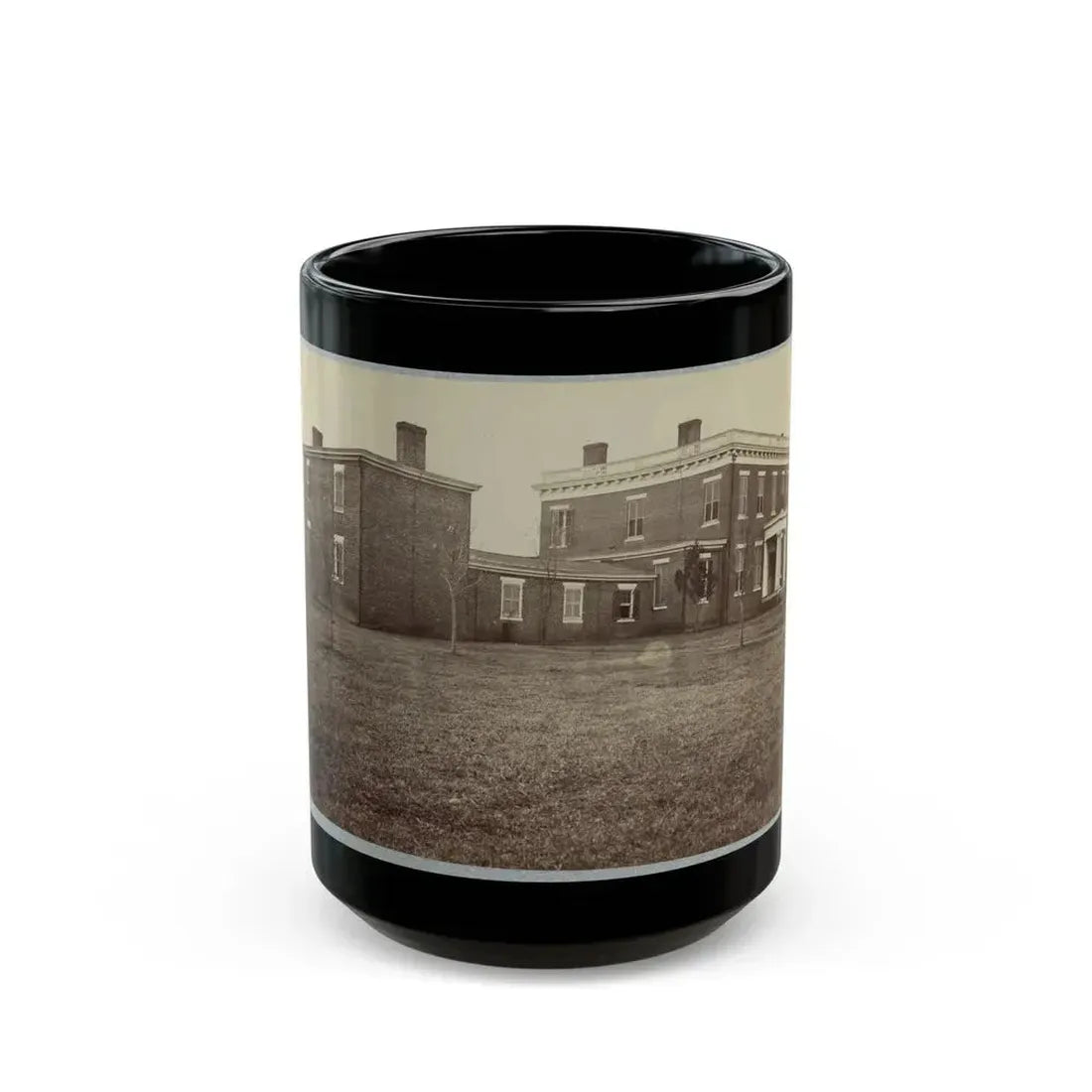 Aiken's House, James River, Va. 001 (U.S. Civil War) Black Coffee Mug 15oz - Go Mug Yourself