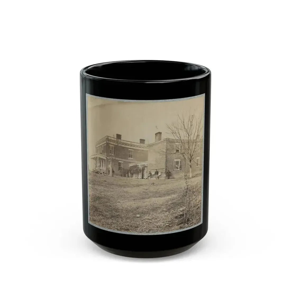 Aiken's House, James River, Va.(2) (U.S. Civil War) Black Coffee Mug 15oz - Go Mug Yourself