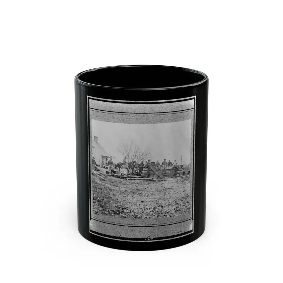 Aiken's House, James River, Va.(3) (U.S. Civil War) Black Coffee Mug 11oz - Go Mug Yourself