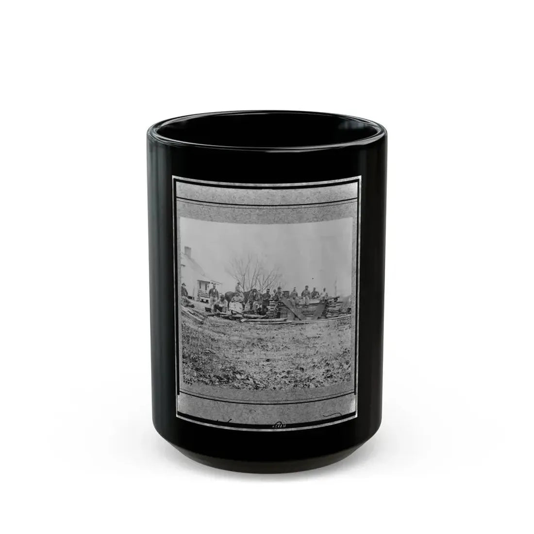 Aiken's House, James River, Va.(3) (U.S. Civil War) Black Coffee Mug 15oz - Go Mug Yourself