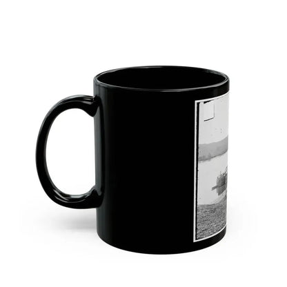 Aiken's Landing, Va.  Double-Turreted Monitor U.S.S. Onondaga On The James (U.S. Civil War) Black Coffee Mug - Go Mug Yourself
