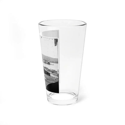 Aiken's Landing, Va.  Double-Turreted Monitor U.S.S. Onondaga On The James (U.S. Civil War) Pint Glass 16oz - Go Mug Yourself