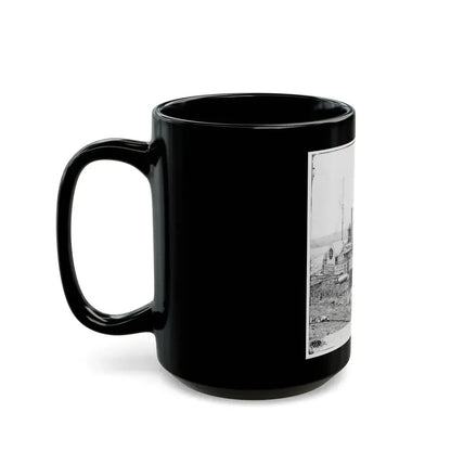 Aiken's Landing, Va.  Steamer New York Waiting For Exchange Of Prisoners (U.S. Civil War) Black Coffee Mug - Go Mug Yourself