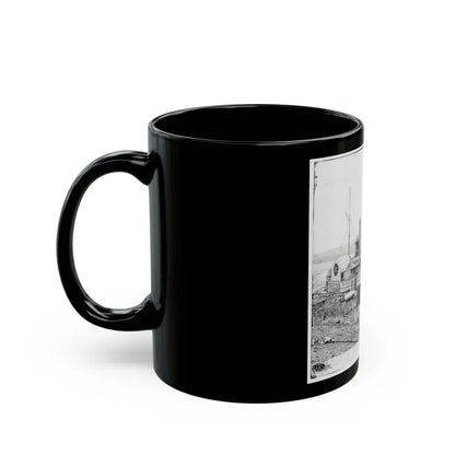 Aiken's Landing, Va.  Steamer New York Waiting For Exchange Of Prisoners (U.S. Civil War) Black Coffee Mug - Go Mug Yourself