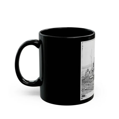 Aiken's Landing, Va.  Steamer New York Waiting For Exchange Of Prisoners (U.S. Civil War) Black Coffee Mug - Go Mug Yourself