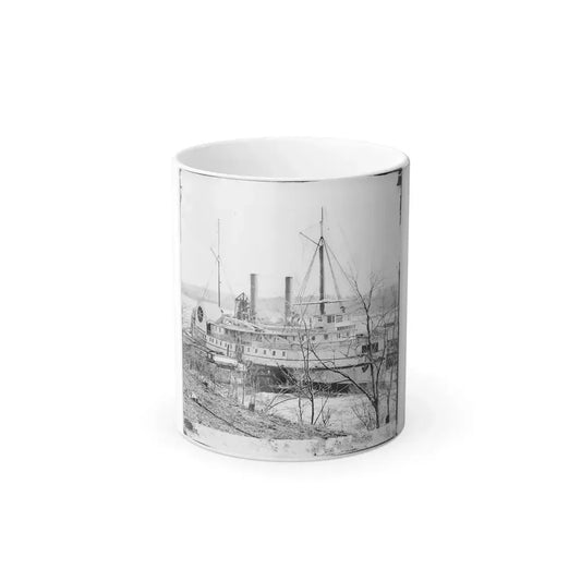 Aiken's Landing, Va.  Steamer New York Waiting for Exchange of Prisoners (U.S. Civil War) Color Changing Coffee Mug 11oz Default Title 11oz - Go Mug Yourself