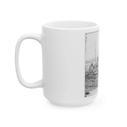 Aiken's Landing, Va.  Steamer New York Waiting For Exchange Of Prisoners (U.S. Civil War) White Coffee Mug - Go Mug Yourself